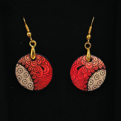 Small round drop earrings #10 - Helen Kuster