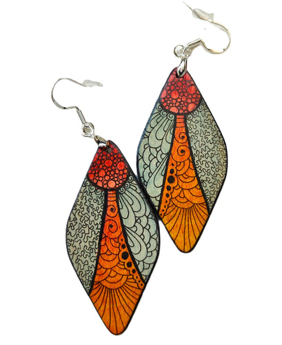 Large Diamond drop earrings #14- Helen Kuster