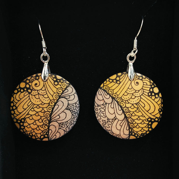 Round dome drop earrings #15- Helen Kuster