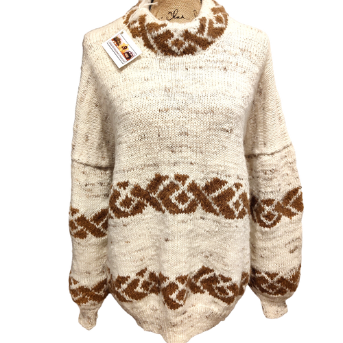 Hand spun and handknitted Wool,  Cashmere and Alpaca  jumper - Gaye Becis