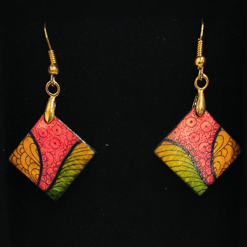 Small square drop earrings #6 - Helen Kuster