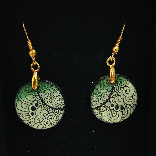 Small round drop earrings #9 - Helen Kuster