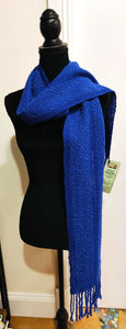 Royal Blue scarf - wool and mohair - Elaine Wood