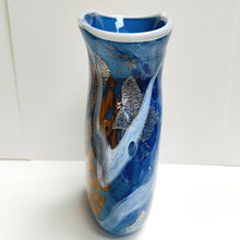 Load image into Gallery viewer, Shin Kai (Deep Sea) Vase - Ocean Blue- Tim Shaw Glass Artist