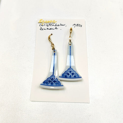 Upcycled Vintage Porcelain Earrings -Christenholm  - Dianne Averis