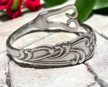 Load image into Gallery viewer, Antique Art Nouveau Fork Bangle - Silver Rose Jewellery