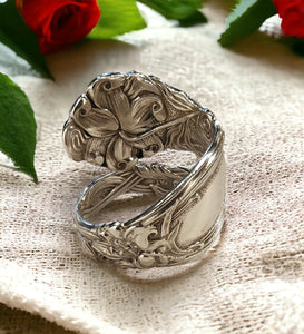 1903 International Frontenac spoon ring-  Silver Rose Jewellery