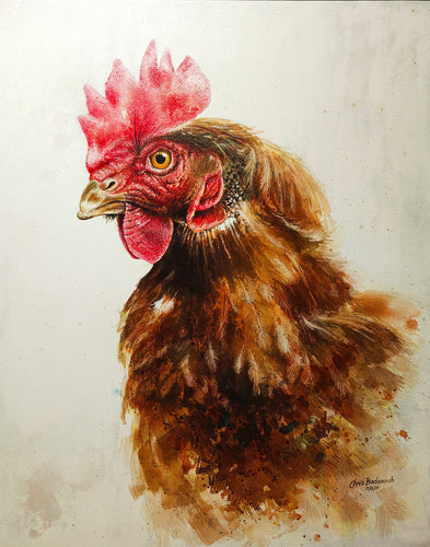 Gallus Gallus - Acrylic on hardboard- Chris Badenoch