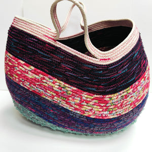 Rope and fabric hand  basket  - Erica McNicol