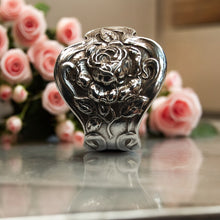 Load image into Gallery viewer, Antique Tea Rose Spoon Ring - Size R - Silver Rose Jewellery