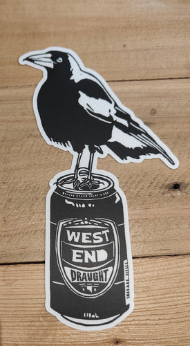 Thirsty Bird Sticker - Magpie & West Draught - Sienna Blok