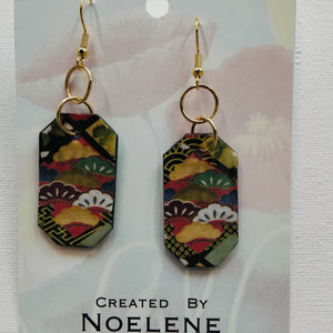 Japanese paper earrings - Noelene Forbes