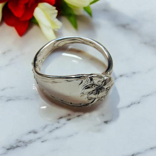 Nordic lily spoon ring - Silver Rose Jewellery