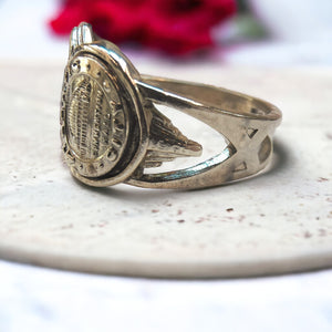 Vintage Atlantic City Sterling Silver Spoon ring - Silver Rose Jewellery