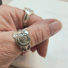 Load image into Gallery viewer, Vintage Atlantic City Sterling Silver Spoon ring - Silver Rose Jewellery