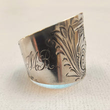 Load image into Gallery viewer, Art Nouveau spiral spoon ring - size N