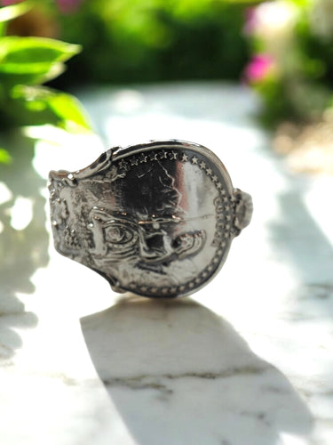 Antique Sterling Silver California Souvenir Spoon Ring