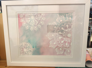 Framed mandala art #2 - Gone Dotty