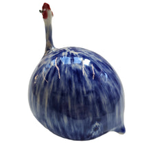 Load image into Gallery viewer, Large Stoneware Quirky Guinea Fowl - Cobalt Glaze - Marjorie Molyneux