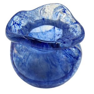 Quirky glass vase - crystal blue - Marjorie Molyneux