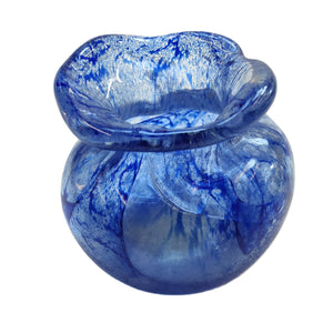 Quirky glass vase - crystal blue - Marjorie Molyneux