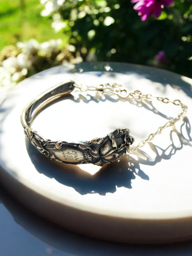 1903 Alvin Bridal Rose spoon bracelet - Silver Rose Jewellery