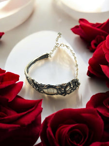 1903 Alvin Bridal Rose spoon bracelet - Silver Rose Jewellery