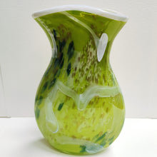 Load image into Gallery viewer, Shin Kai (Deep Sea) Vase - Lime green - Tim Shaw Glass Artist