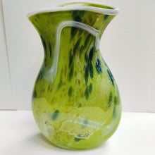 Load image into Gallery viewer, Shin Kai (Deep Sea) Vase - Lime green - Tim Shaw Glass Artist