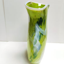 Load image into Gallery viewer, Shin Kai (Deep Sea) Vase - Lime green - Tim Shaw Glass Artist