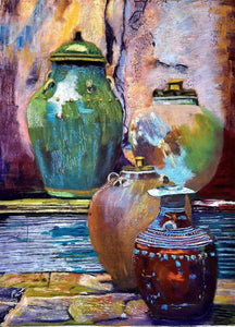 Moroccan Pots - pastels - Pat Williams