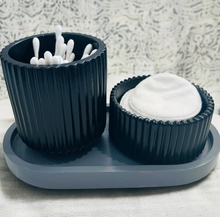 Load image into Gallery viewer, Four Piece Bathroom set - Grey &amp; Black -  Gone Dotty