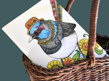 Load image into Gallery viewer, Spring Sketchbook- Blue Wren - Zinia King