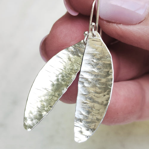 Sterling Silver Earrings – Handcrafted & Textured