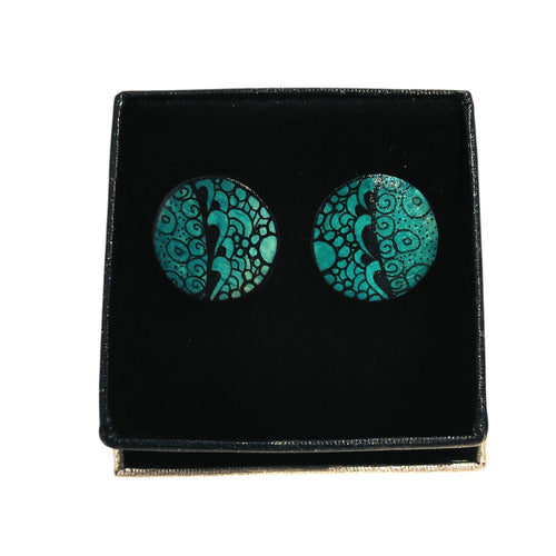 Stud Earrings - Aqua - Helen Kuster