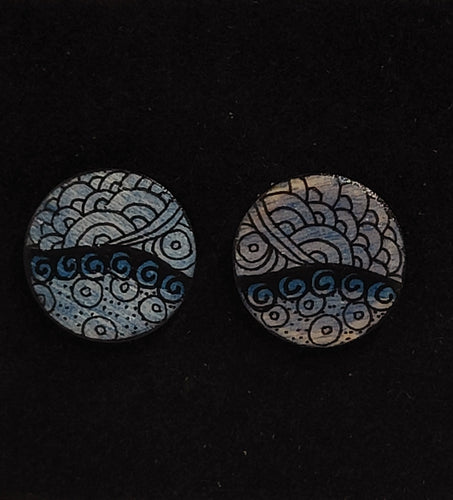 Stud Earrings - Blue - Helen Kuster