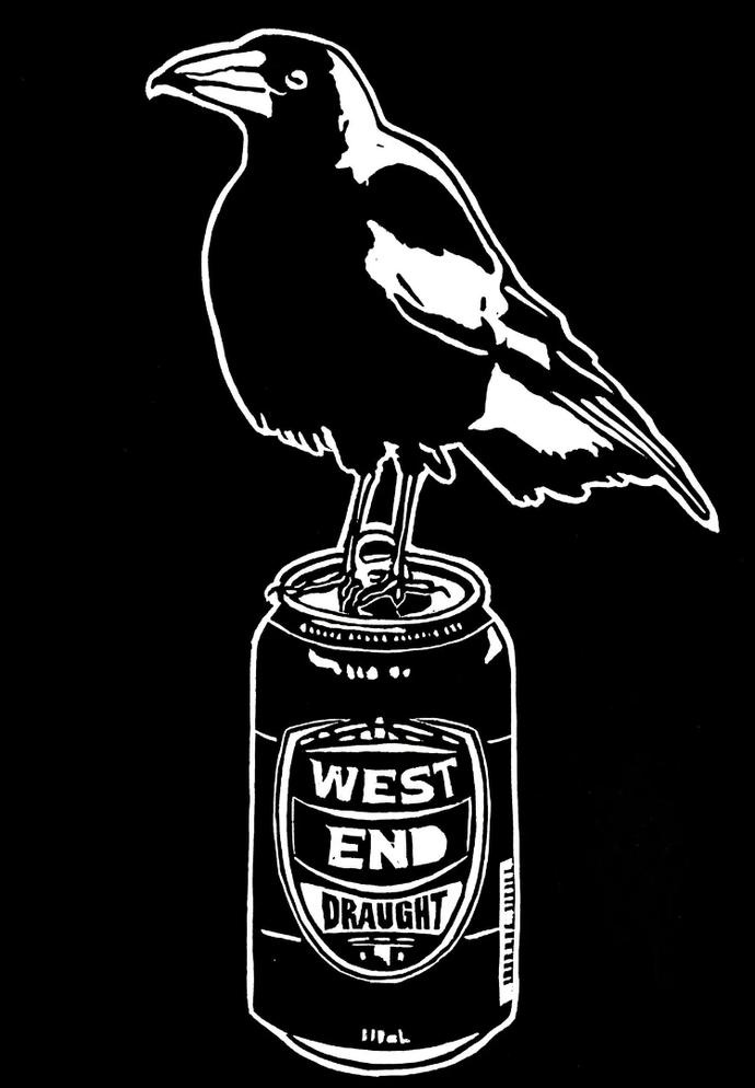 Thirsty Bird Mini Print - Magpie & West End Draught- Sienna Blok