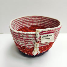 Load image into Gallery viewer, Rope and Fabric Basket -Small -  Navy Blue base - Erica McNicol