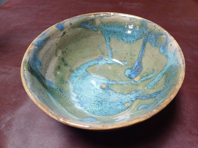 Ocean green blue carved bowl - Tatty K