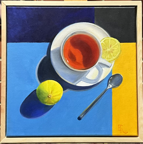 Tea with a twist #1 -Oil & Acrylic on canvas - Evelynne Richardson