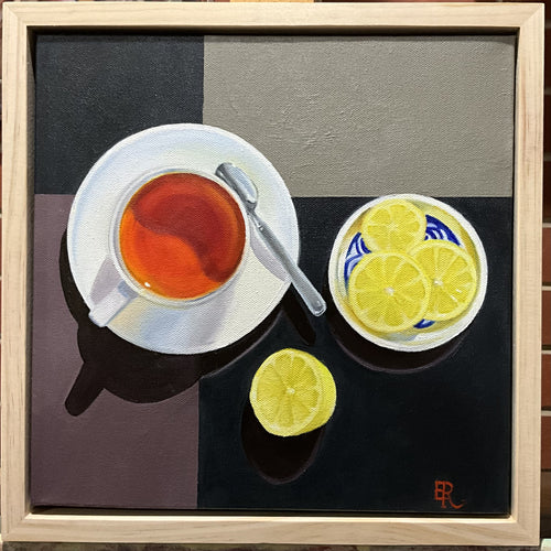 Tea with a twist #3 -Oil & Acrylic on canvas - Evelynne Richardson