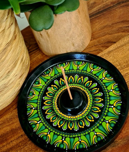 Green & Gold Incense holder